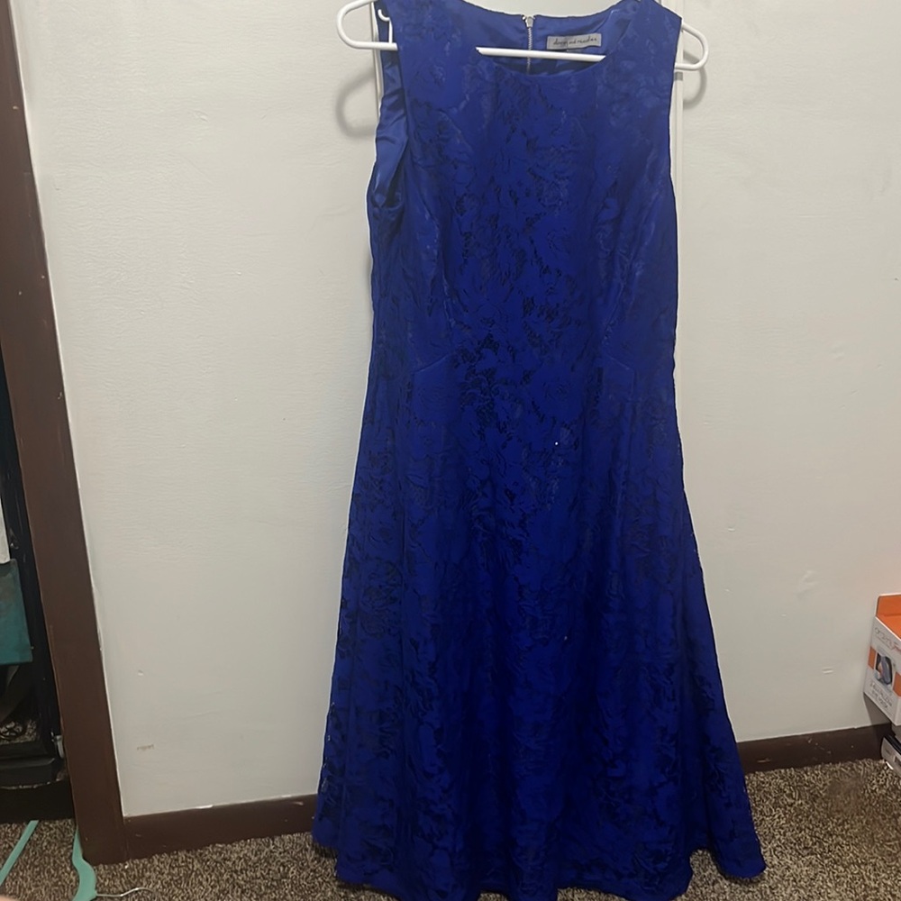 Danny and Nicole royal blue lace dress
